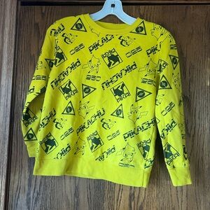 Yellow Pikachu Kids Sweatshirt size medium